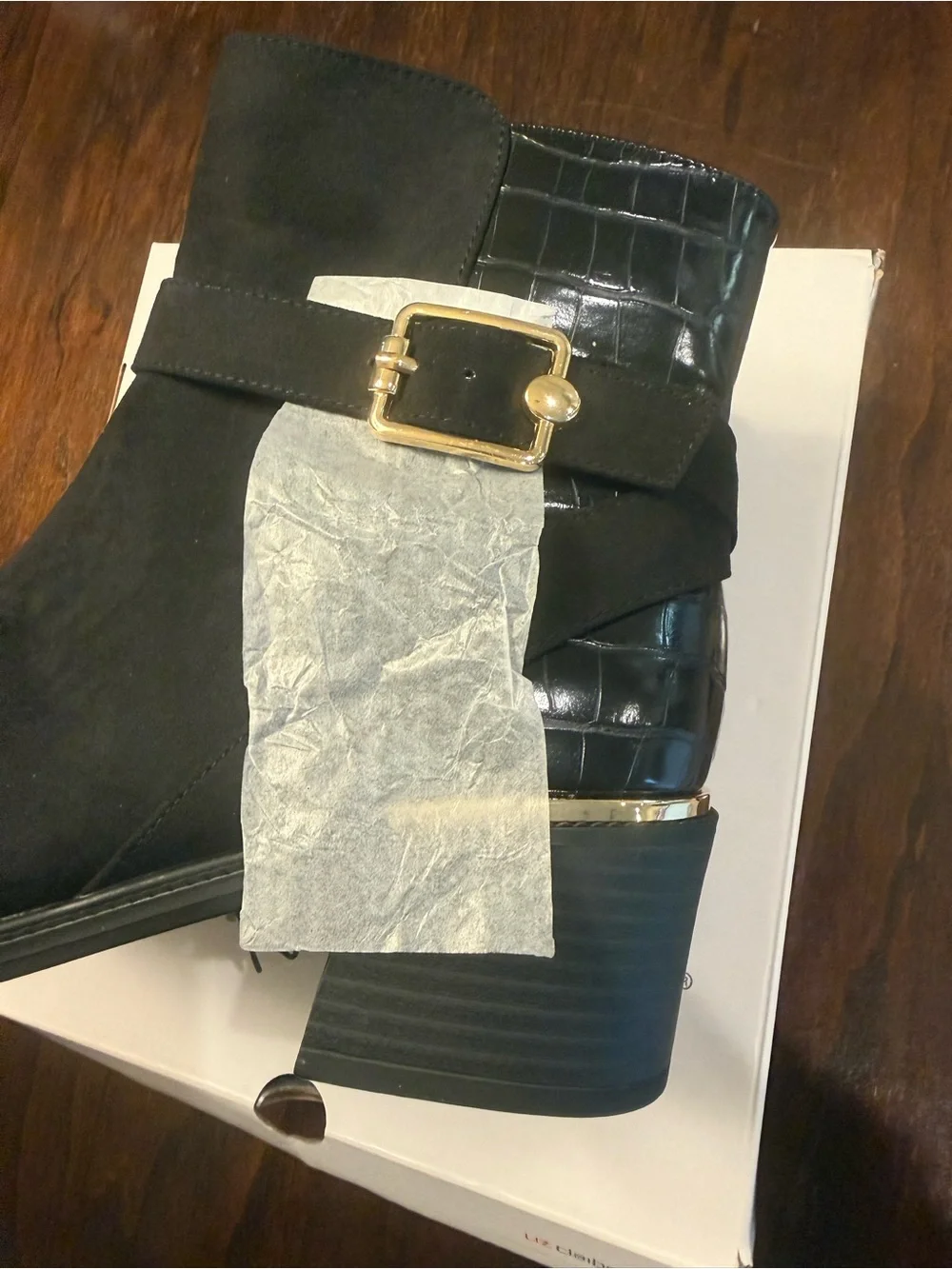 Liz Claiborne LC Emberly Black Suede Ankle Boots Women’s Size 8M New In Box - Picture 6 of 13
